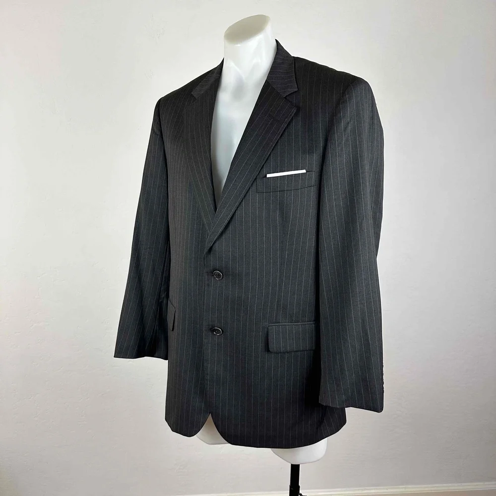 Brooks Brothers 1818 Madison Mens Pinstripe Wool Blazer Jacket Size 41R